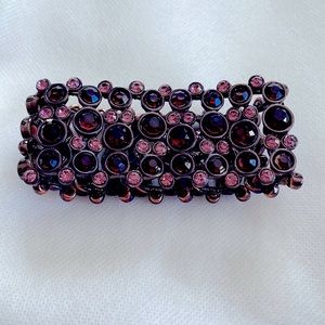 Burgundy and pink crystal stone bracelet
